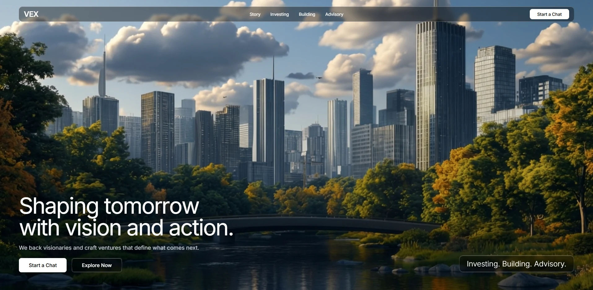 VEX homepage design preview